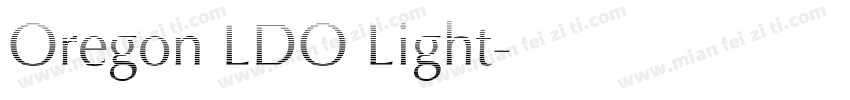 Oregon LDO Light字体转换